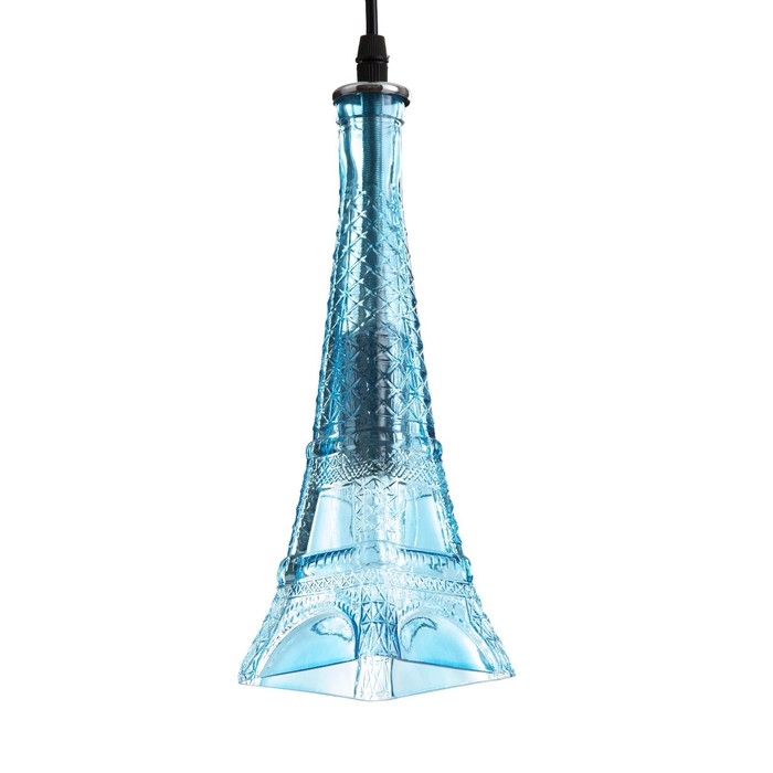 Светильник подвесной "Эйфель" Е14 40Вт синий 8х8х27-127см