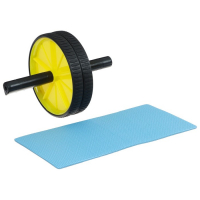 Ролик для пресса ONLYTOP, 2 колеса, 20х17х17 см, цвета МИКС