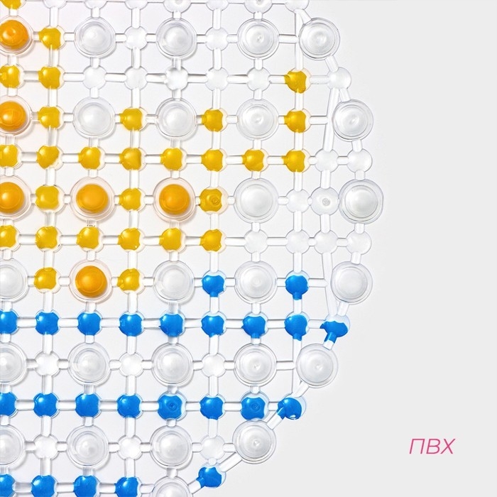 Коврик противоскользящий в ванну Доляна &laquo;Влюблённые уточки&raquo;, на присосках, 35&times;65 см