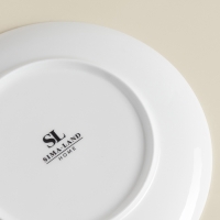 Тарелки SL Home &laquo;Каскарон&raquo;, d=20 см, набор 2 шт, костяной фарфор, белые