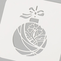 Трафарет пластиковый "Новогодний шарик", размер 9х9 см