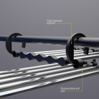 Вешалка для брюк и юбок Доляна, 34&times;18&times;17 см, 5 спиц,  раздвижная, цвет хромированный