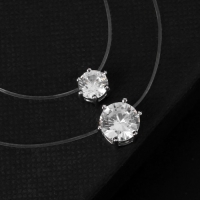 Кулон «На леске» двойной куб, цвет белый в серебре, 40 см Кулон «На леске» двойной куб, цвет белый в серебре, 40 см