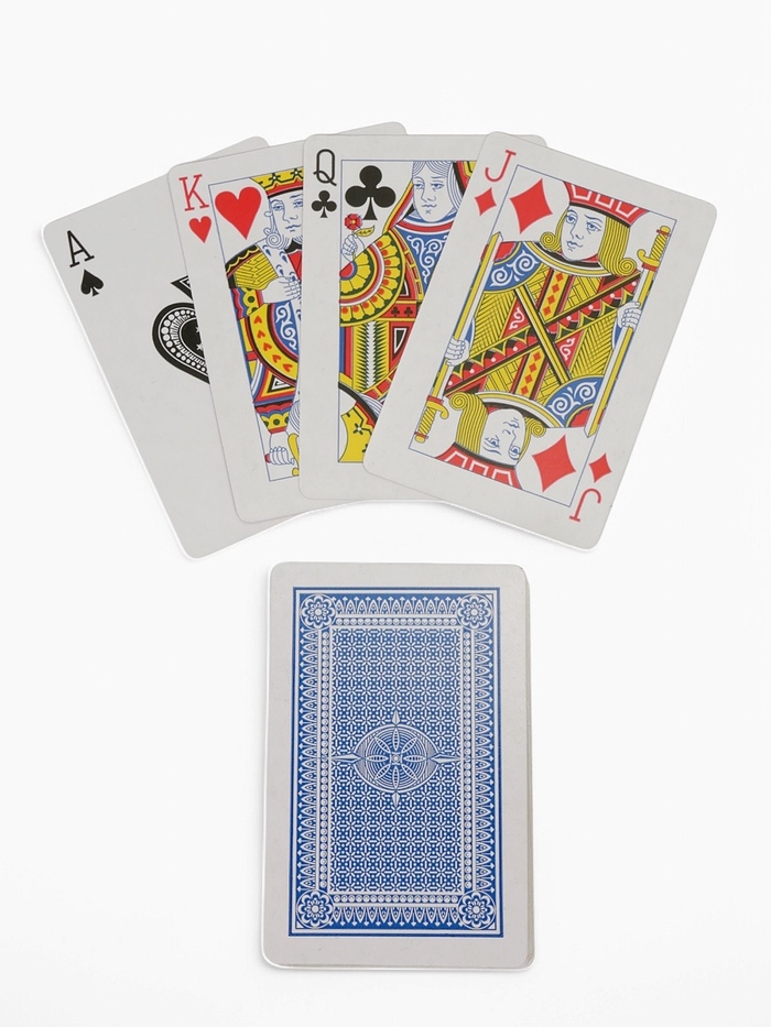 Карты игральные пластиковые 54 шт "Покер", 19 мкм, карта 5.5 х 8.5 см, набор 2 колоды