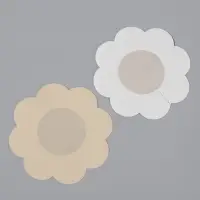 Стикини на грудь &laquo;Цветок&raquo;, набор - 5 пар, на клеевой основе, 6&times;6 см, бежевая