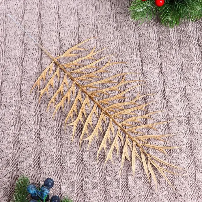 Декор блеск &laquo;Ветка иглицы&raquo;, 12&times;28 см, МИКС (золото, серебро)