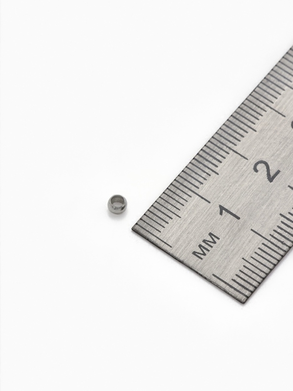 Кримп (зажимная бусина) СМ-355, (набор 50 шт.) 3 мм, цвет серебро