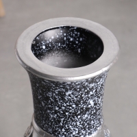 Ваза керамика напольная "Нико" 60х15 см, серебристо-чёрный