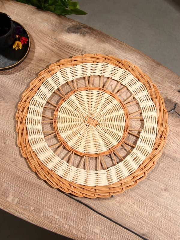 Подставка под горячее, 39х39х1 см, ротанг