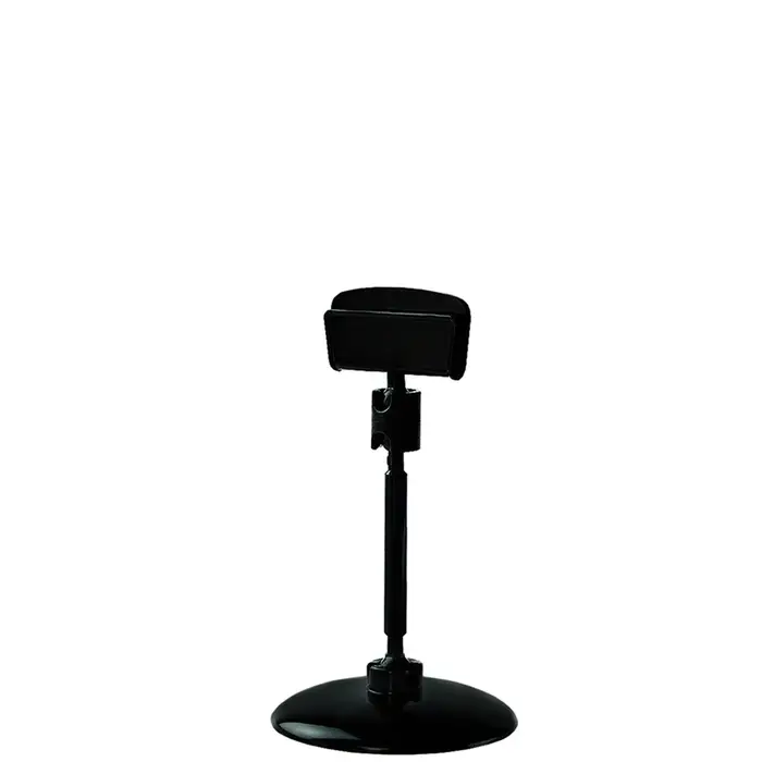 Ценникодержатель на круглой подставке, пластик, ножка 5 см, 5&times;5&times;9 см, цвет чёрный