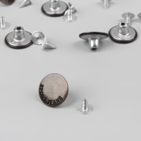 Набор джинсовых пуговиц, 17 мм, 100 ± 5 шт, цвет чёрный никель Набор джинсовых пуговиц, 17 мм, 100 ± 5 шт, цвет чёрный никель
