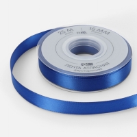Лента атласная двухсторонняя №0329 15мм*25&plusmn;1м синий TR
