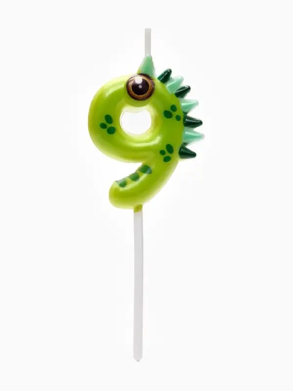 Свеча для торта цифра 9 &laquo;Зверюшки&raquo;, 5 см