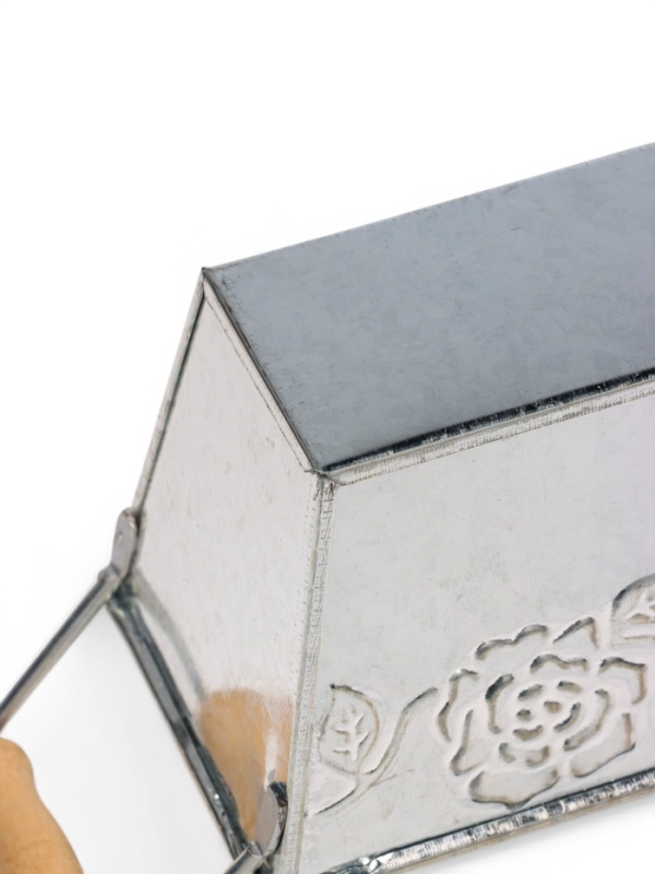 Кашпо с деревянными ручками "Бонсай Альва" 16х8х8см