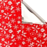 Пленка упаковочная для подарков, металлизированная, 35мкм "Колокольчики&ldquo;, 50х70см