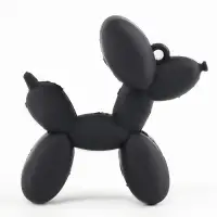 Алмазная мозаика на брелоке "Собачка" черный