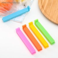 Зажимы для пакетов Доляна &laquo;Лёд&raquo;, 10,5 см, 5 шт, цвет МИКС