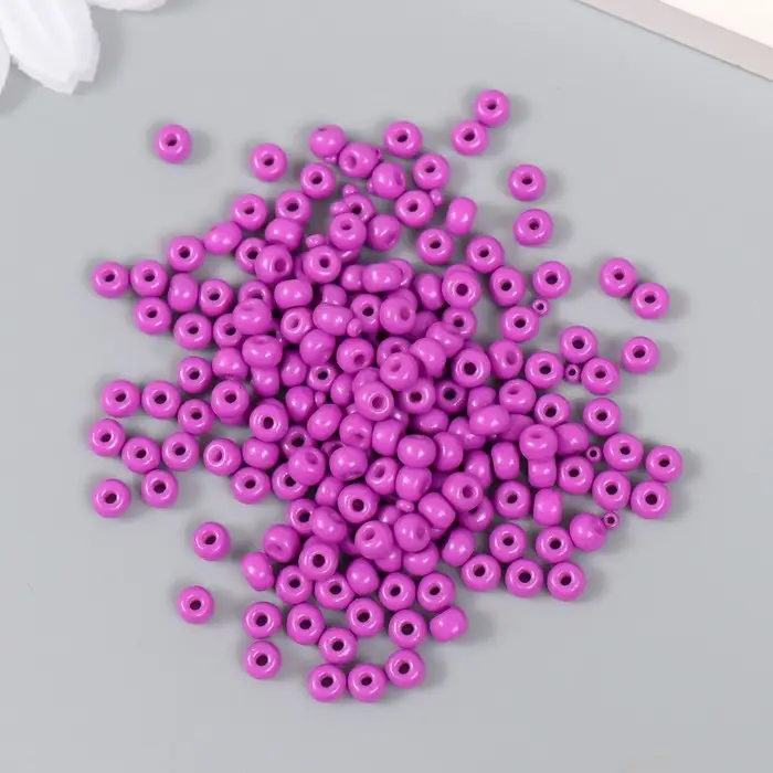 Бисер стекло 6/0 "Пурпурный" 15 гр