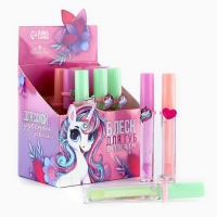 Детский блеск для губ &laquo;Единорожка&raquo; с колечком, 8 мл, МИКС