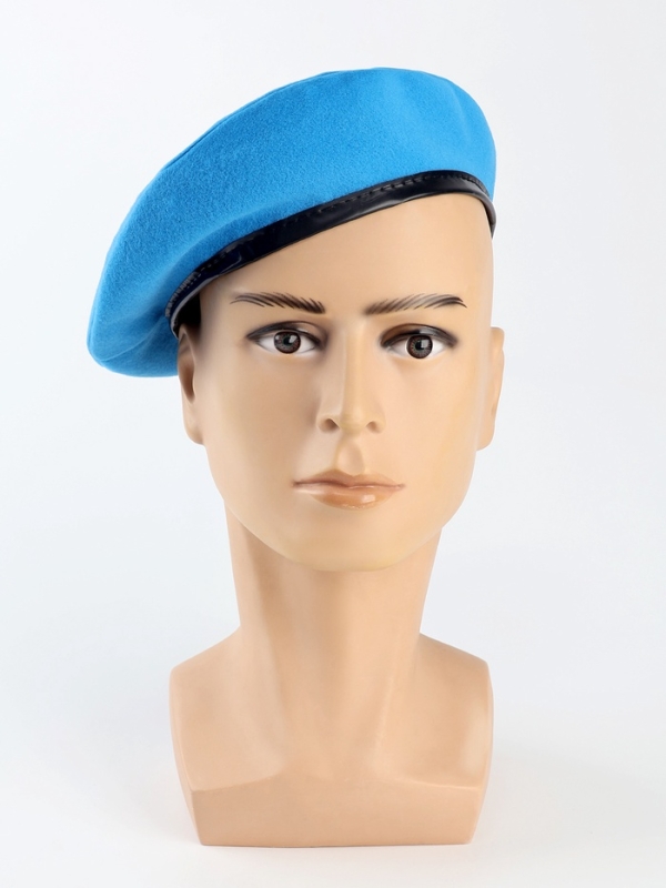 Берет военного, цвет голубой