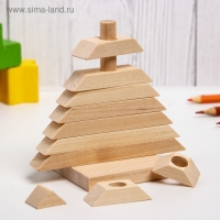 Детская пирамидка &laquo;Ёлочка&raquo;, деревянная, материал: берёза