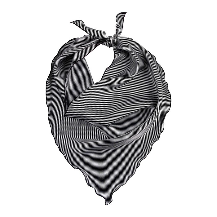 Бандана черная в полоску, размер 85 &times; 44 см