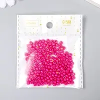 Бисер стекло 6/0 "Тёмно-розовый" 15 гр