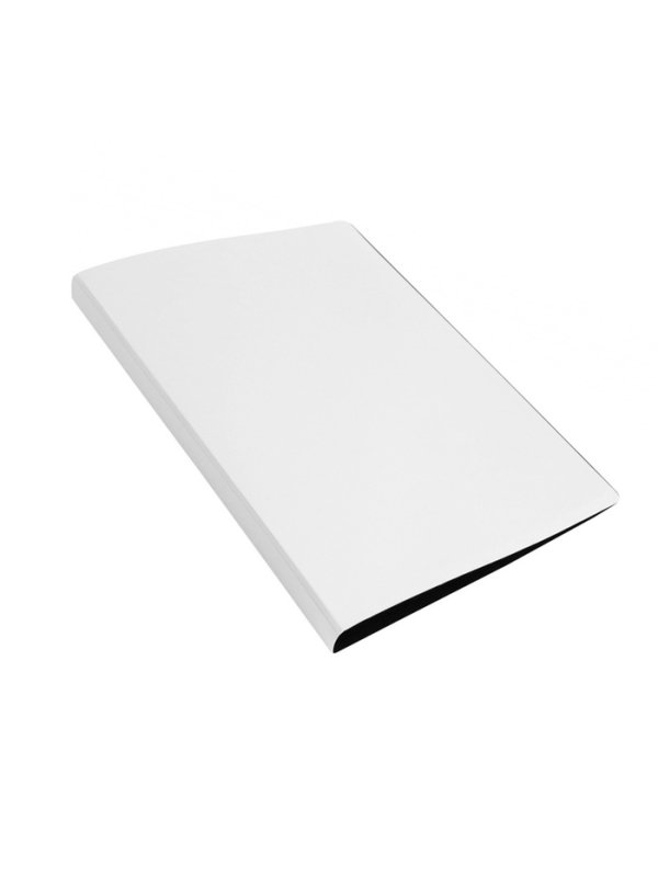 Папка с зажимом А4, 700 мкм, корешок 27 мм, Calligrata DeLuxe, внутренний карман, до 180 листов, молочный / черный