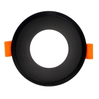 Светильник встраиваемый под лампу MR16, круг, пластик, черный