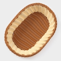 Корзинка для подачи овальная Доляна &laquo;Молочный шоколад&raquo;, 27&times;19 см, цвет молочный