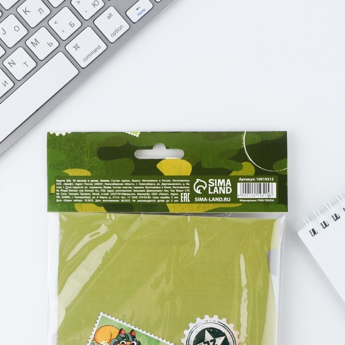 Анкета для мальчиков и ручка &laquo;23 февраля: Кот&raquo;