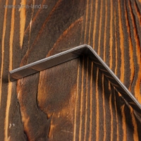 Кочерга узбекская с деревянной ручкой, матовая 40/1 см, полная длина 62 см, сталь 2.5 мм