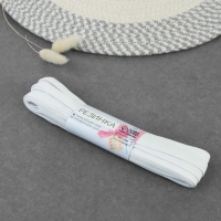 Резинка вязаная, 10 мм, 10 &plusmn; 0,5 м, цвет белый