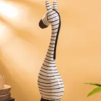 Сувенир "Зебра" дерево 13х7х50 см, цв. чёрно-белый