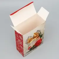 Коробка подарочная новогодняя складная &laquo;С Новым годом&raquo;, шар 16 х 23 х 7.5 см