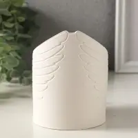 Карандашница "Ангел" 12х10 см, гипс, белый с золотом