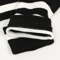 Гольфы детские, цвет чёрный с белыми полосками, размер 14-16