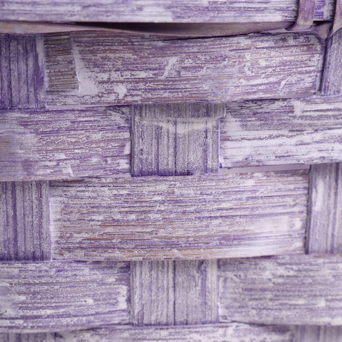 Корзина плетеная, 26х12/30 см, бамбук, сиреневая, розовая, микс Корзина плетеная, 26х12/30 см, бамбук, сиреневая, розовая, микс