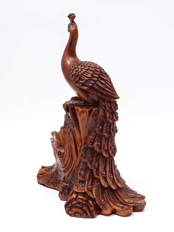 Подставка для бутылки "Павлин" под дерево, 23х15х33см