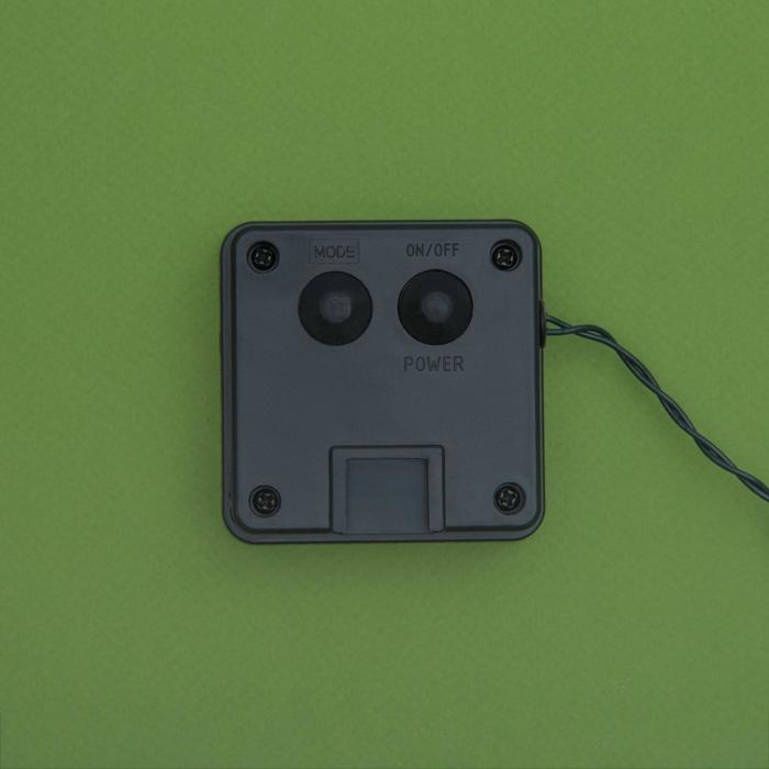 Гирлянда &laquo;Нить&raquo; 10 м, IP44, тёмная нить, 100 LED, свечение зелёное, 2 режима, солнечная батарея