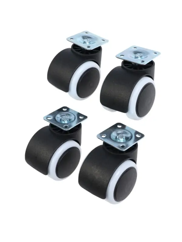 Колесо мебельное ТУНДРА, d=50 мм, на площадке 35х35 мм, набор 4 шт