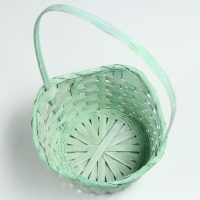 Набор корзин, 19х7,5х9,5/31 см, 22х9х11/34 см, 24х9х11,5/35 см, 3 шт, зелёные, бамбук Набор корзин, 19х7,5х9,5/31 см, 22х9х11/34 см, 24х9х11,5/35 см, 3 шт, зелёные, бамбук