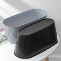 Кашпо для цветов со вставкой Laurel, 5 л, 35,4&times;15,2&times;15 см, серое