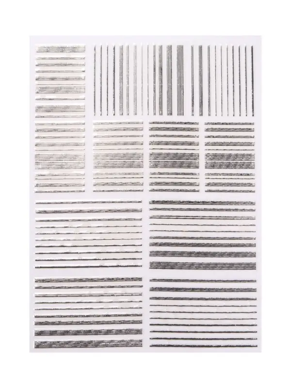 Наклейки для ногтей &laquo;Полоски&raquo;, металлизированные, серебристые