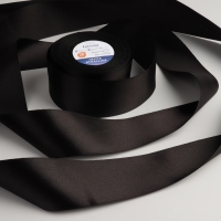 Лента атласная, 50 мм × 33 ± 2 м, цвет чёрный №113 Лента атласная, 50 мм × 33 ± 2 м, цвет чёрный №113