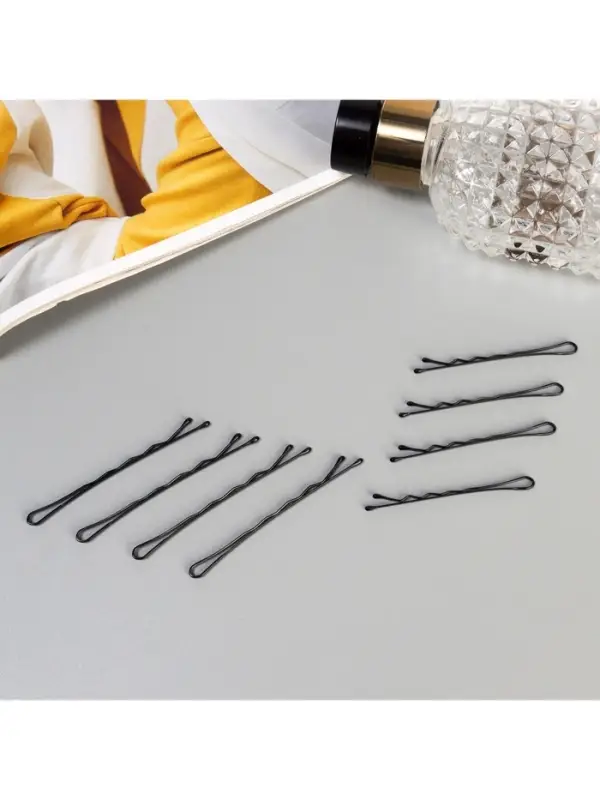 Невидимка для волос &laquo;Глория&raquo;, набор 40 шт., единорог, 5.5 и 4.5 см, чёрная