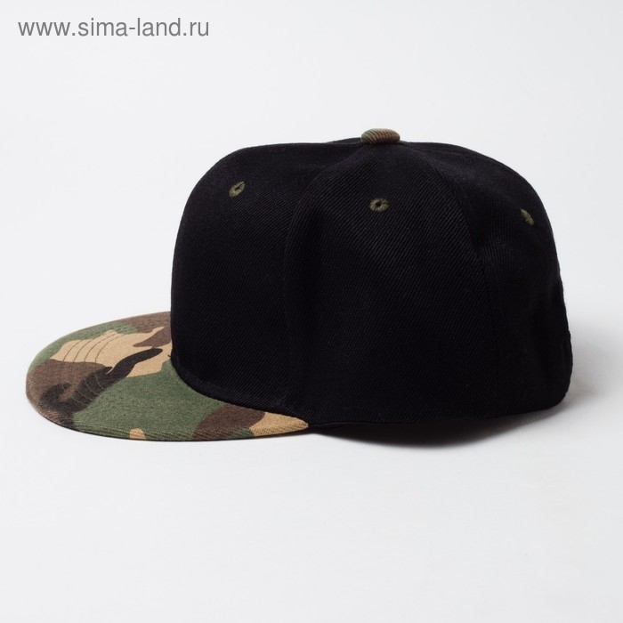 Бейсболка с прямым козырьком для мальчика MINAKU, размер 54, цвет чёрный/хаки