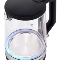 Чайник HYK-G8808 1.7л. 2200Вт черный серебристый