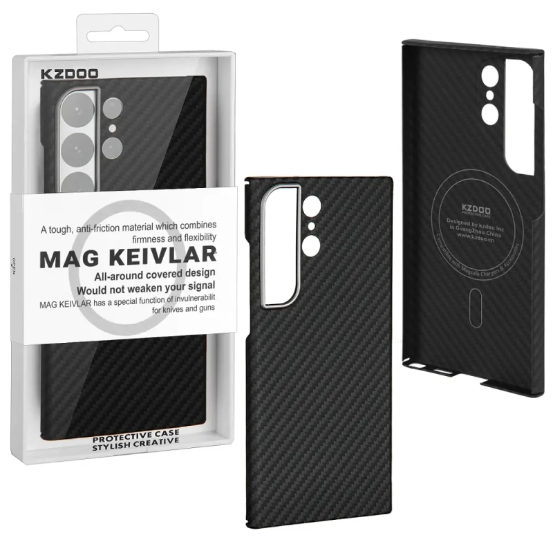 Чехол SAM S24 Ultra Kevlar MagSafe Black K-DOO