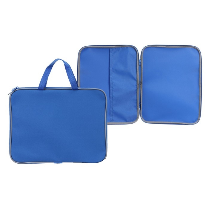 Папка с ручками текстильная А4, Calligrata Папка с ручками текстильная А4, Calligrata "Офис", для бумаг, для офиса, 360 х 270 х 20 мм, 1Ш421, синяя